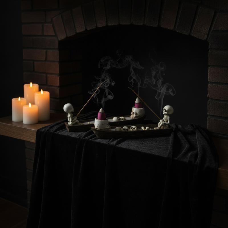 Incense Holder - Schedelboot-geurhouder, unieke hars-geurbranderstandaard voor studeerkamer, theeceremonie,