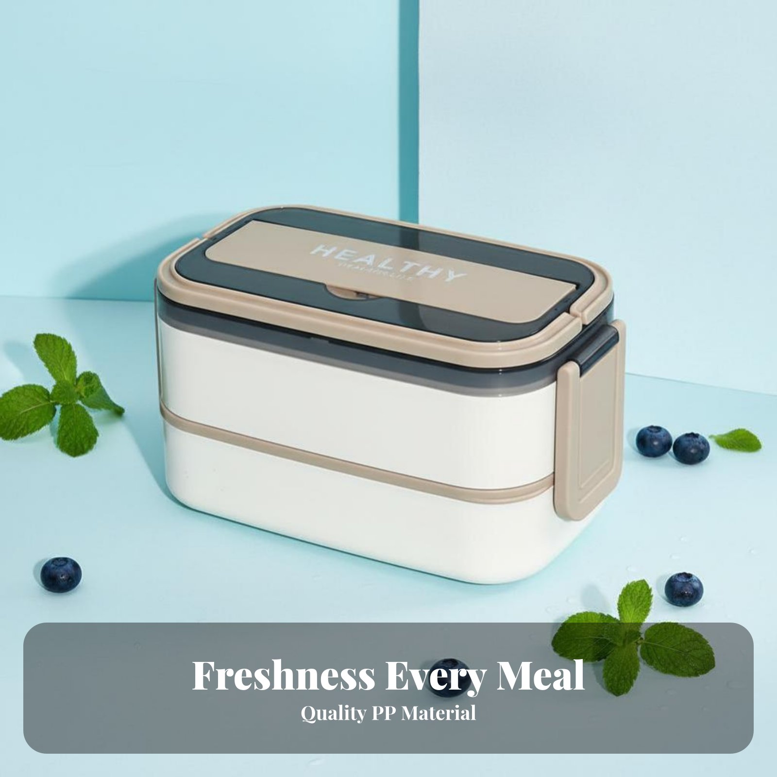 Plastic bentobox, dubbele comp - Bento Box recensie en prijs
