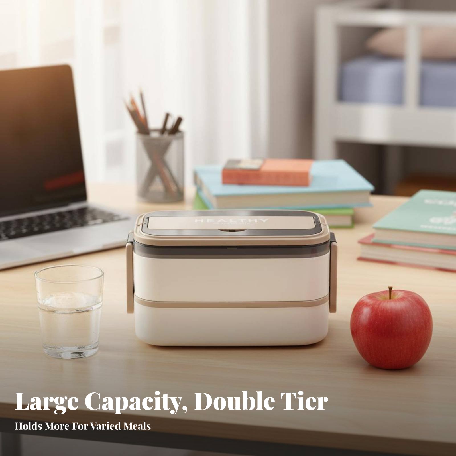 Plastic bentobox, dubbele comp - Bento Box recensie en prijs